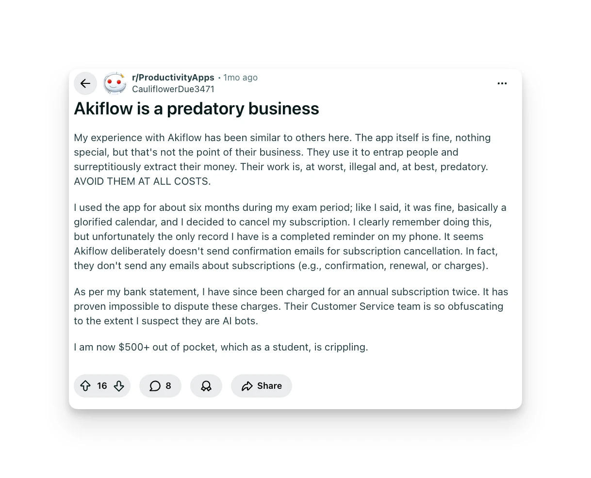 Akiflow Reddit Review