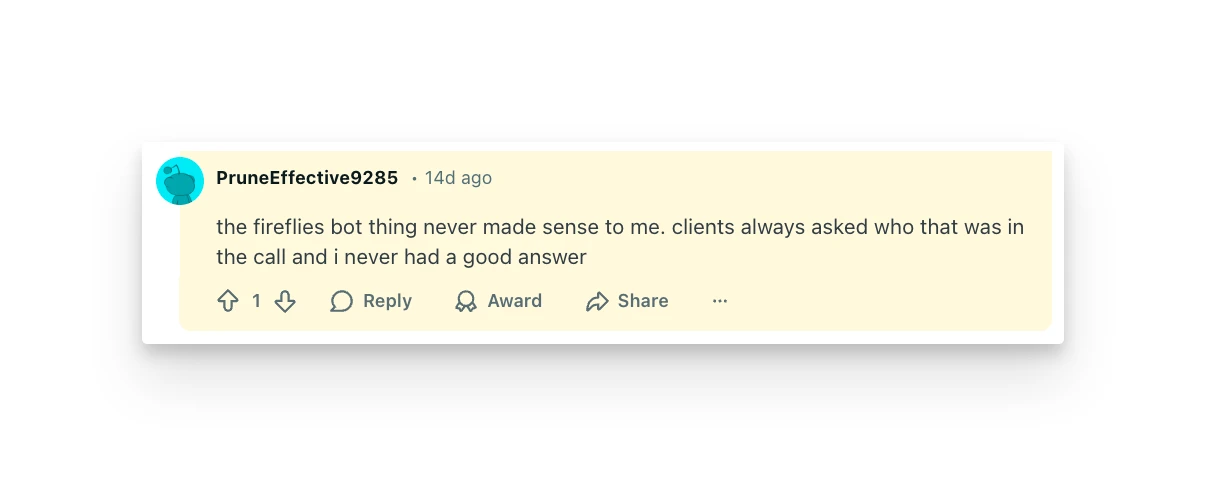 Fireflies.ai Customer Review Reddit