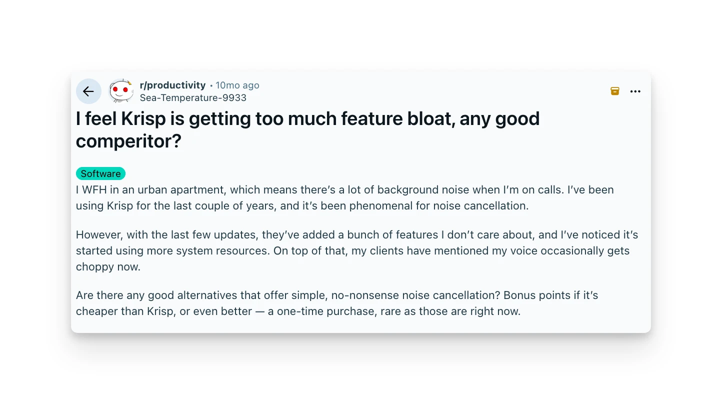 Krisp Customer Review