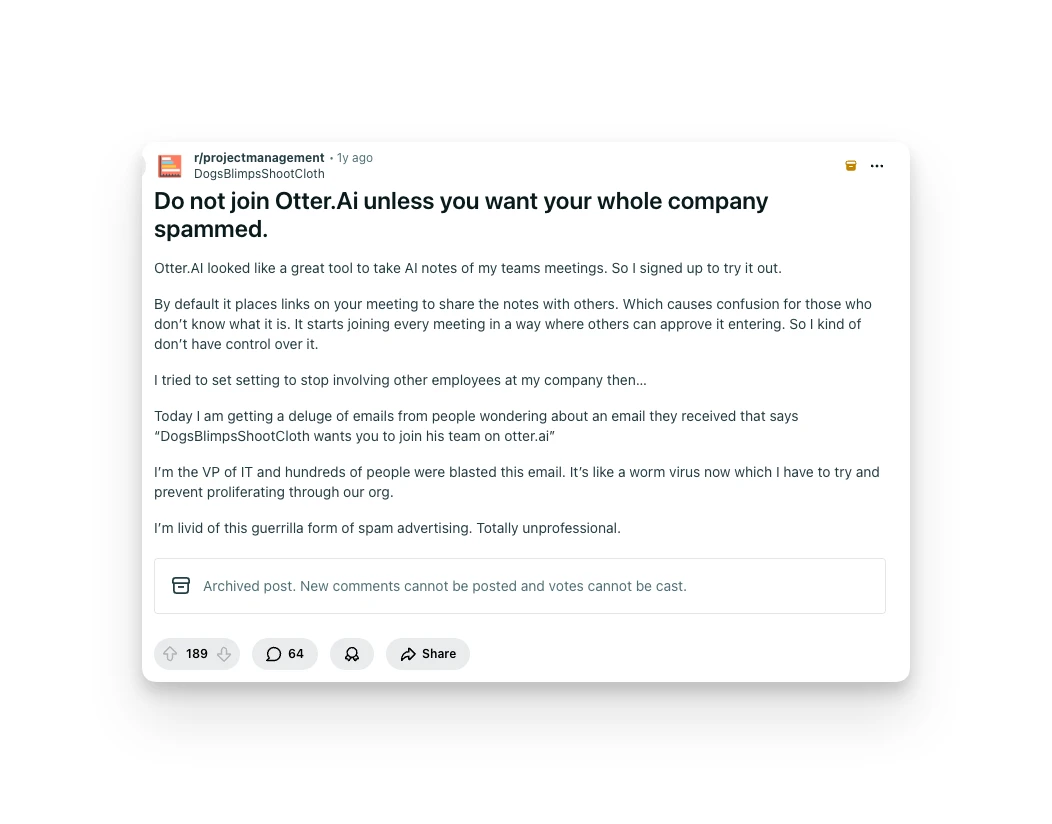 Otter AI Reddit Review