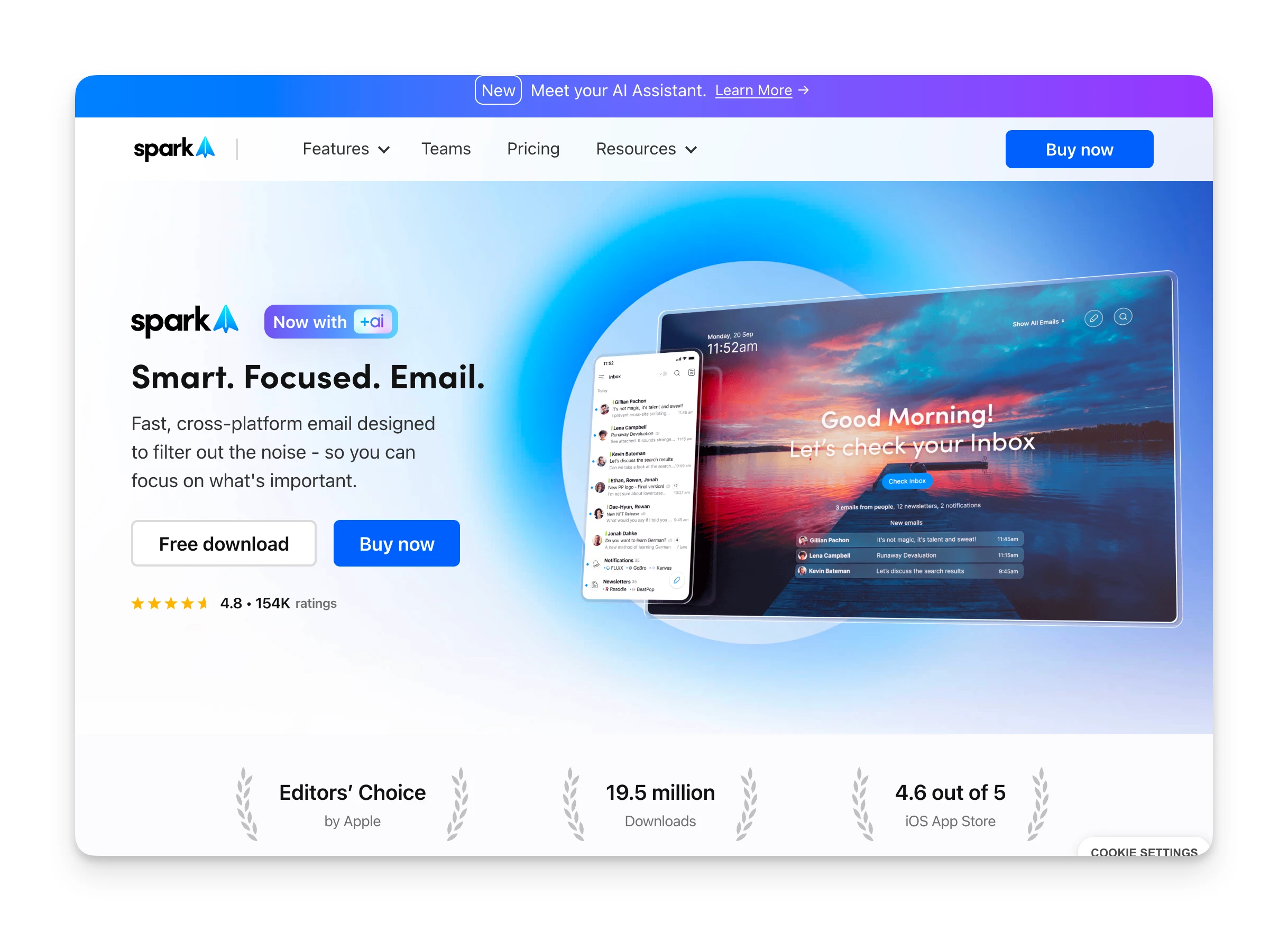 Spark Mail Homepage